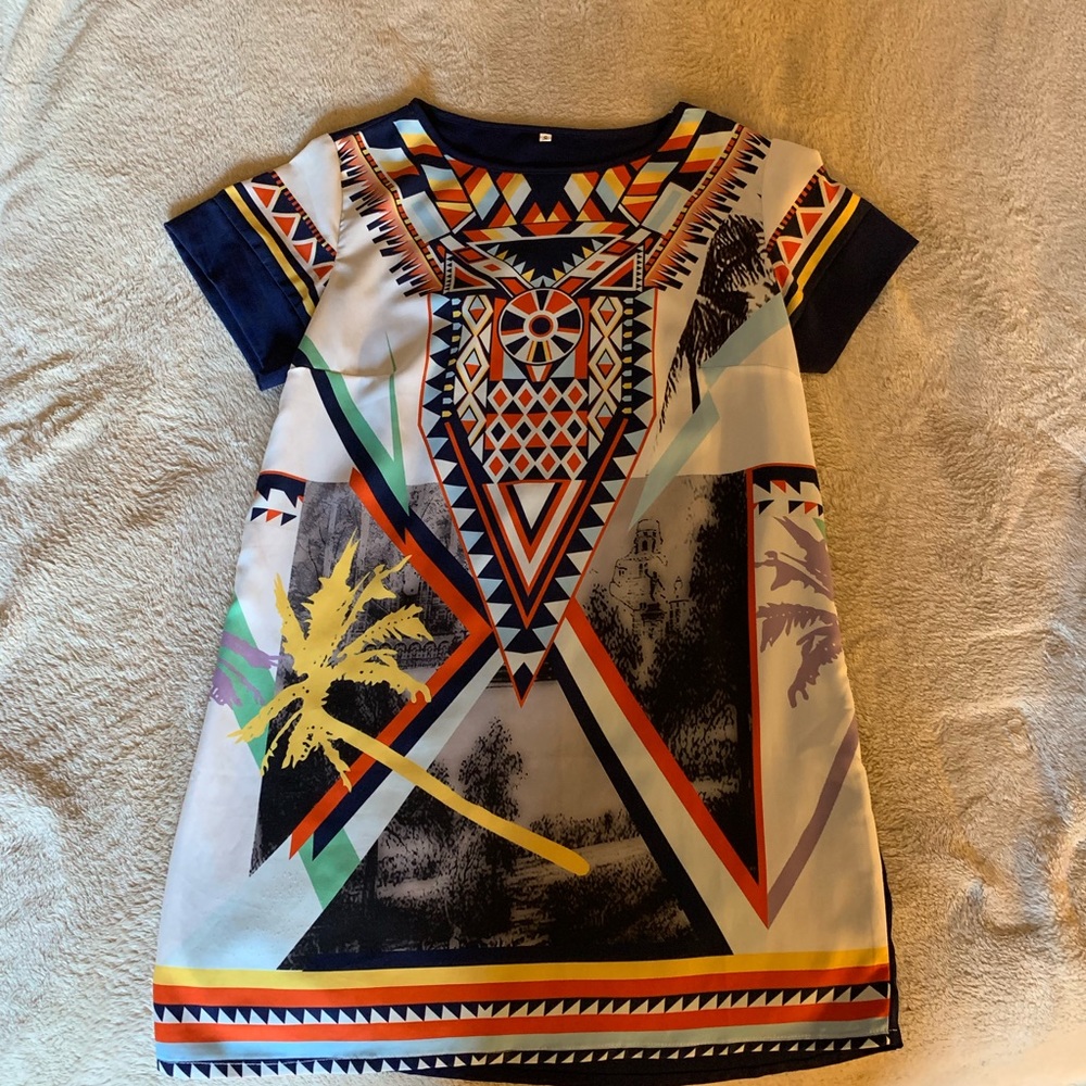 Patterned T-shirt dress